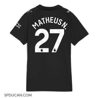 Zenski Nogometni Dres Manchester City Matheus Nunes #27 Gostujuci 2025-26 Kratak Rukav Zenski Nogometni Dres Manchester City Matheus Nunes #27 Gostujuci 2025-26 Kratak Rukav